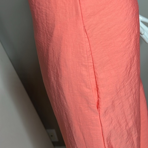 COS Sz 10 Coral Long One Cap Sleeve Back Zip Double Pocket Dress Peach - Picture 6 of 8